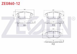 FREN BALATA ÖN İKAZLI FIAT EGEA 1.3 MJT 95 HP 2015-/ 1.4 T-JET 120 HP 2015-/ 1.6 MJT 120 HP 2015-/ 1.6 E-TORQ 110 HP 2015-/ 1.6 E-TORQ 120 HP 2015-/ 1.4 FIRE 95 HP 2015- resmi