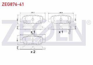 FREN BALATA ARKA İKAZLI SUZUKİ G.VİTARA II (JT) 1.6 VVT-I 2005- / G.VİTARA II (JT) 2.0İ 2005- / G.VİTARA II (JT) 1.9 DDIS 2005- / NİSSAN JUKE 1.5 DCI 2010- / NİSSAN JUKE 1.6 DIG-T 2010- resmi