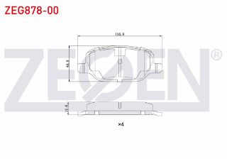 FREN BALATA ARKA ALFA ROMEO 159 (939) 1.8 TBI 2006-2011 / 159 (939) 1.9 JTDM 2006-2011 / 159 (939) 2.0 JTDM 2006-2011 / BRERA 1.8 TBI 2006-2011 / BRERA 2.0 JTDM 2006-2011 / SPIDER (939) 2.0 TS 2006- resmi