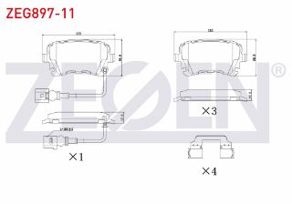 FREN BALATA ARKA FISLI VOLKSWAGEN TRANSPORTER V (7HA,7HH,7EA,7EH) 1.9 TDI 2003-2011/ TRANSPORTER V (7HA,7HH,7EA,7EH) 2.5 TDI 2003-2011 resmi