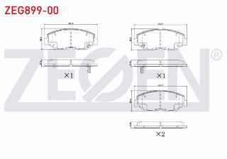 FREN BALATA ÖN İKAZLI TEL DELIKLI HONDA CİVİC X (FC) 1.6İ 2016- / CR-V II 2.0İ 2002-2006 resmi