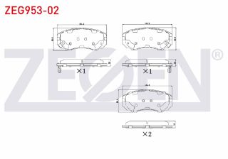 FREN BALATA ÖN İKAZLI HYUNDAİ SONATA IV 2.0İ 2001-2004/ SONATA IV 2.7İ V6 2001-2004/ TUCSON 2.0 CRDI 2004-2010/ ELANTRA 1.6İ 2001-2007/ ELANTRA 2.0 CRDI 2001-2007/ KİA SPORTAGE 2.0 CRDI 2004-2010 resmi