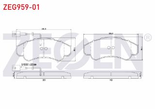 FREN BALATA ÖN FISLI FIAT DUCATO (244) 2.3 JTD 2002-2006 / DUCATO (244) 2.8 JTD 2002-2006 / CITROEN JUMPER II 2.8 HDI 2002-2006 / PEUGEOT BOXER II 2.0 HDI 2002-2006 / BOXER II 2.8 HDI 2002-2006 resmi