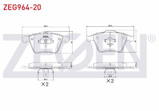 FREN BALATA ÖN VOLVO S40 II (MS) 1.6İ 2004-2012 / S40 II (MS) 2.0İ 2004-2012 resmi