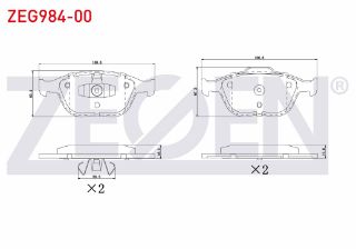 FREN BALATA ÖN FORD TRANSİT CONNECT 1.8 TDCI 2002-2013 / TOURNEO CONNECT 1.8 TDCI 2002-2013 / FOCUS I (DAW,DBW) 2.0İ 16V 1998-2004 resmi