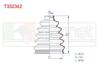 AKS KÖRÜĞÜ KİTİ SOL SAĞ DIS TERMOPLASTIK OPEL ASTRA H 1.7 CDTI 27X125X89 2004-2010 / VECTRA C 1.9 CDTI 2002-2008 / VEL SATIS3.5İ V6 2002-2006/FORD TRANSİT CONNECT 1.8 TDCI 2002-2013/JUKE 1.5 DCI 2010- resmi